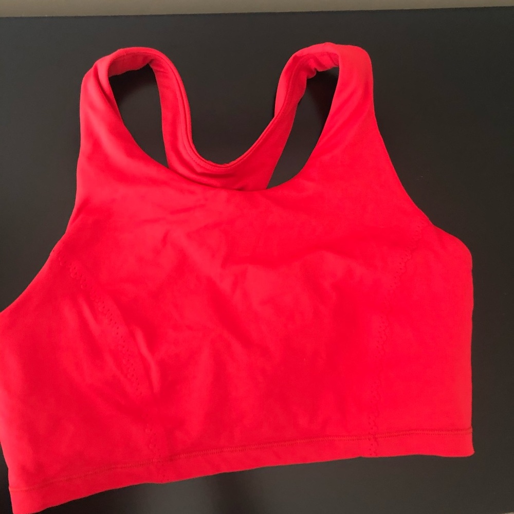 Lululemon fire engine red bra size 8